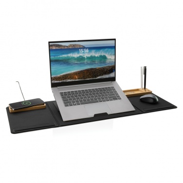 Logo trade business gifts image of: Impact AWARE RPET Foldable desk organizer with laptop stand