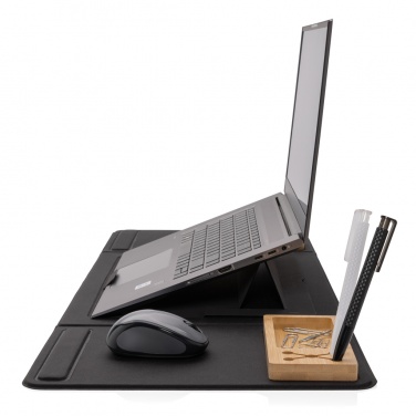 Logotrade promotional items photo of: Impact AWARE RPET Foldable desk organizer with laptop stand