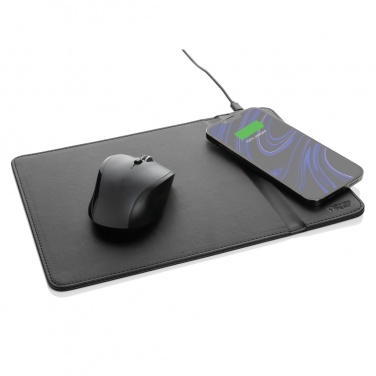 Logotrade promotional merchandise photo of: Swiss Peak RCS recycled PU 10W wireless charging mousepad