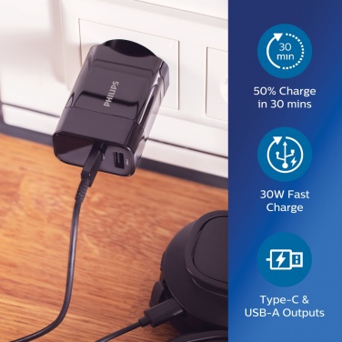 Logo trade corporate gift photo of: Philips ultra fast PD wall charger