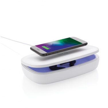 Logotrade promotional item image of: UV-C steriliser box with 5W wireless charger