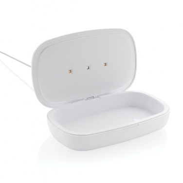 Logo trade advertising products image of: UV-C steriliser box with 5W wireless charger