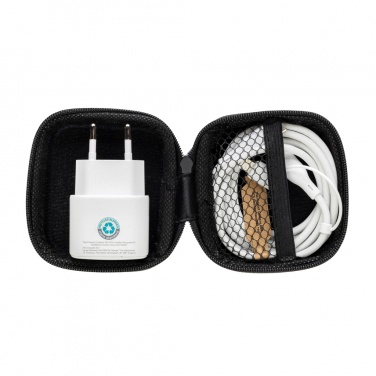 Logotrade promotional merchandise picture of: Boost RCS reycled PET 20W type C 2 pcs charging set