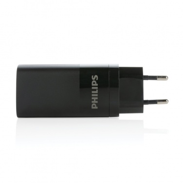 Logotrade promotional item image of: Philips 65W ultra fast PD 3-port USB wall charger