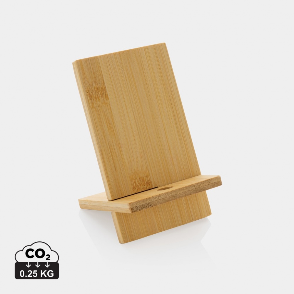 Logotrade advertising product image of: Bamboo phone stand in kraft box