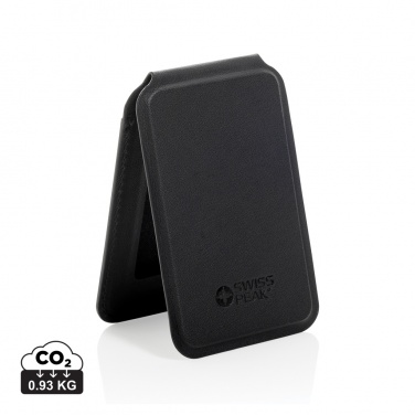 Logo trade promotional gifts picture of: Magstand RCS recycled PU magnetic phone wallet with stand