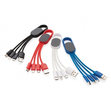 Logo trade promotional merchandise image of: 4-in-1 cable with carabiner clip