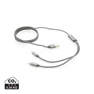 Logo trade corporate gifts picture of: 3-in-1 braided cable