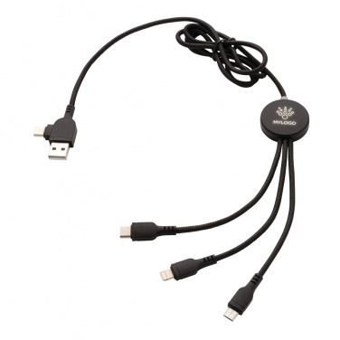 Logo trade promotional gift photo of: Light up logo 6-in-1 cable