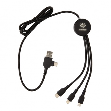 Logotrade promotional product image of: Light up logo 6-in-1 cable