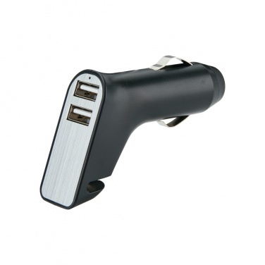 Logo trade corporate gift photo of: Dual port car charger with belt cutter and hammer