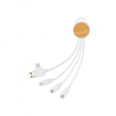 Logo trade promotional products picture of: RCS recycled plastic Ontario 6-in-1 round cable