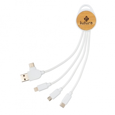 Logotrade promotional merchandise photo of: RCS recycled plastic Ontario 6-in-1 round cable