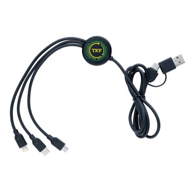 Logo trade business gifts image of: RCS recycled TPE and recycled plastic 6-in-1 cable