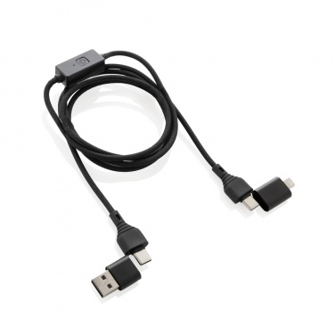 Logo trade promotional merchandise picture of: Datalock RCS recycled 60W hacking protection cable