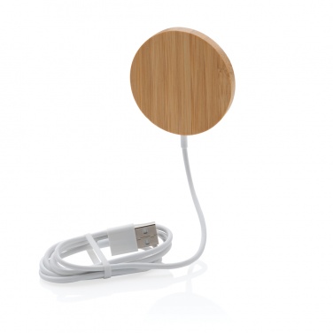 Logotrade advertising products photo of: 10W bamboo magnetic wireless charger