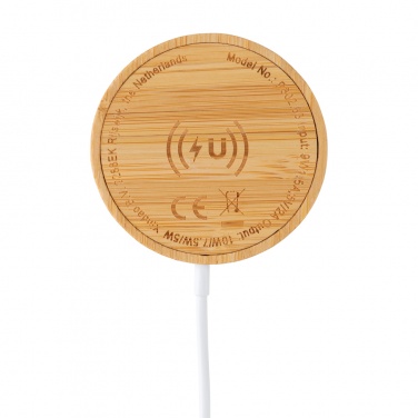 Logotrade promotional items photo of: 10W bamboo magnetic wireless charger