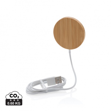 Logotrade promotional product image of: 10W bamboo magnetic wireless charger