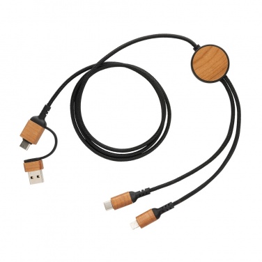 Logotrade promotional giveaway image of: Ohio RCS certified recycled plastic 6-in-1 cable