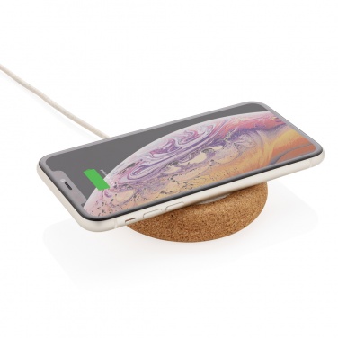 Logo trade corporate gift photo of: Cork and Wheat 5W wireless charger