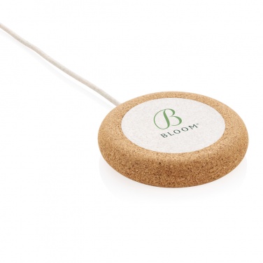 Logotrade business gift image of: Cork and Wheat 5W wireless charger