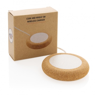 Logotrade corporate gift picture of: Cork and Wheat 5W wireless charger