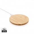 Bamboo 5W round wireless charger, brown