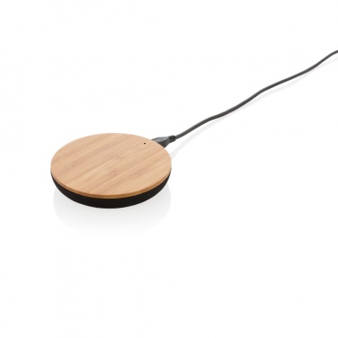 Logo trade promotional gift photo of: Bamboo X 5W wireless charger