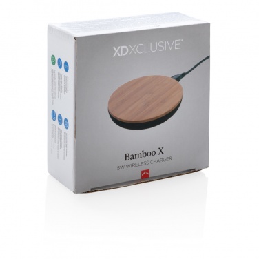 Logo trade advertising products image of: Bamboo X 5W wireless charger