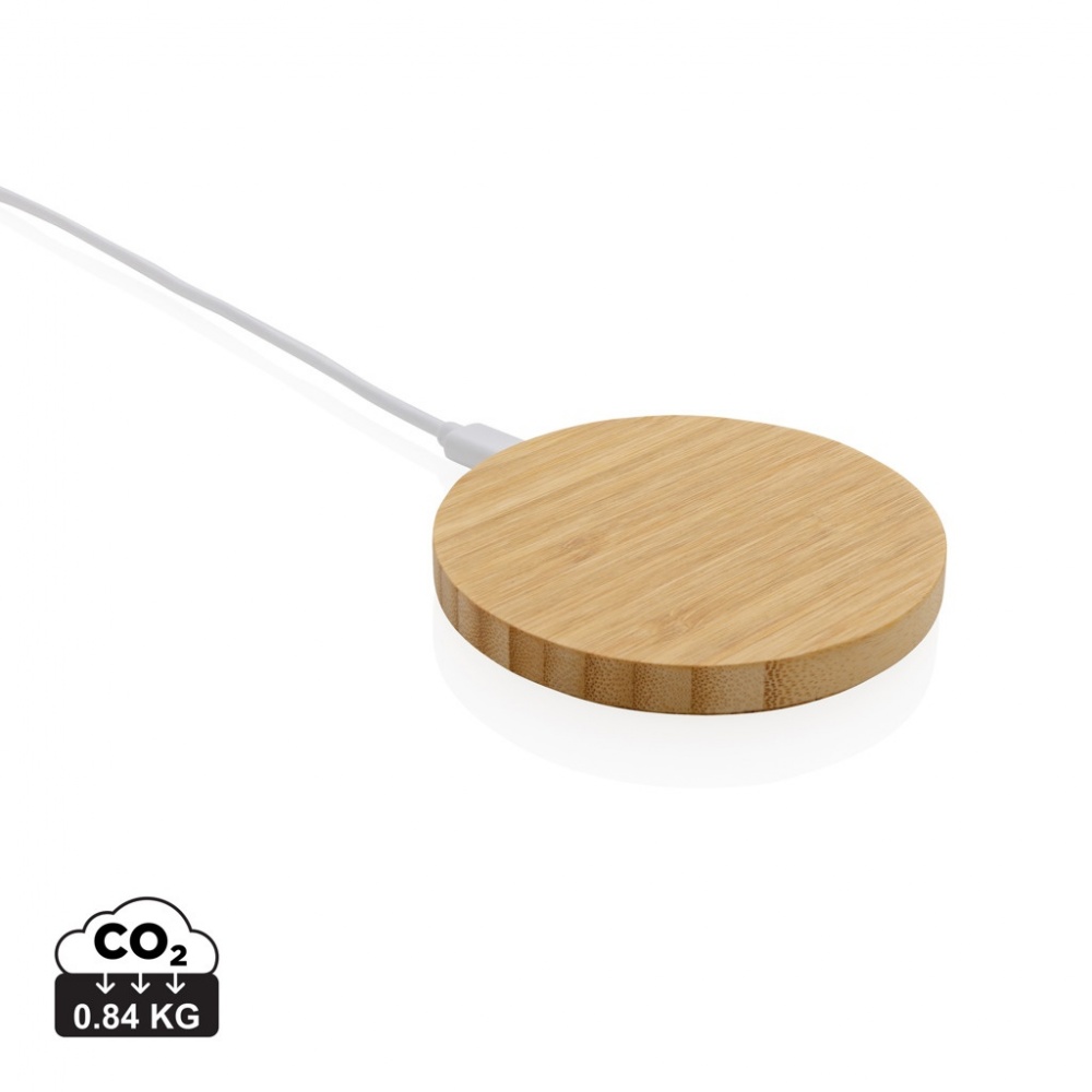 Logotrade promotional merchandise picture of: Bamboo 15W wireless charger