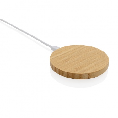 Logotrade corporate gift picture of: Bamboo 15W wireless charger