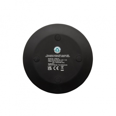 Logo trade promotional giveaways image of: RCS recycled plastic 15W Wireless fast charger