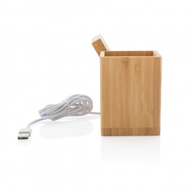 Logotrade promotional item image of: Calgary bamboo 10W wireless charger