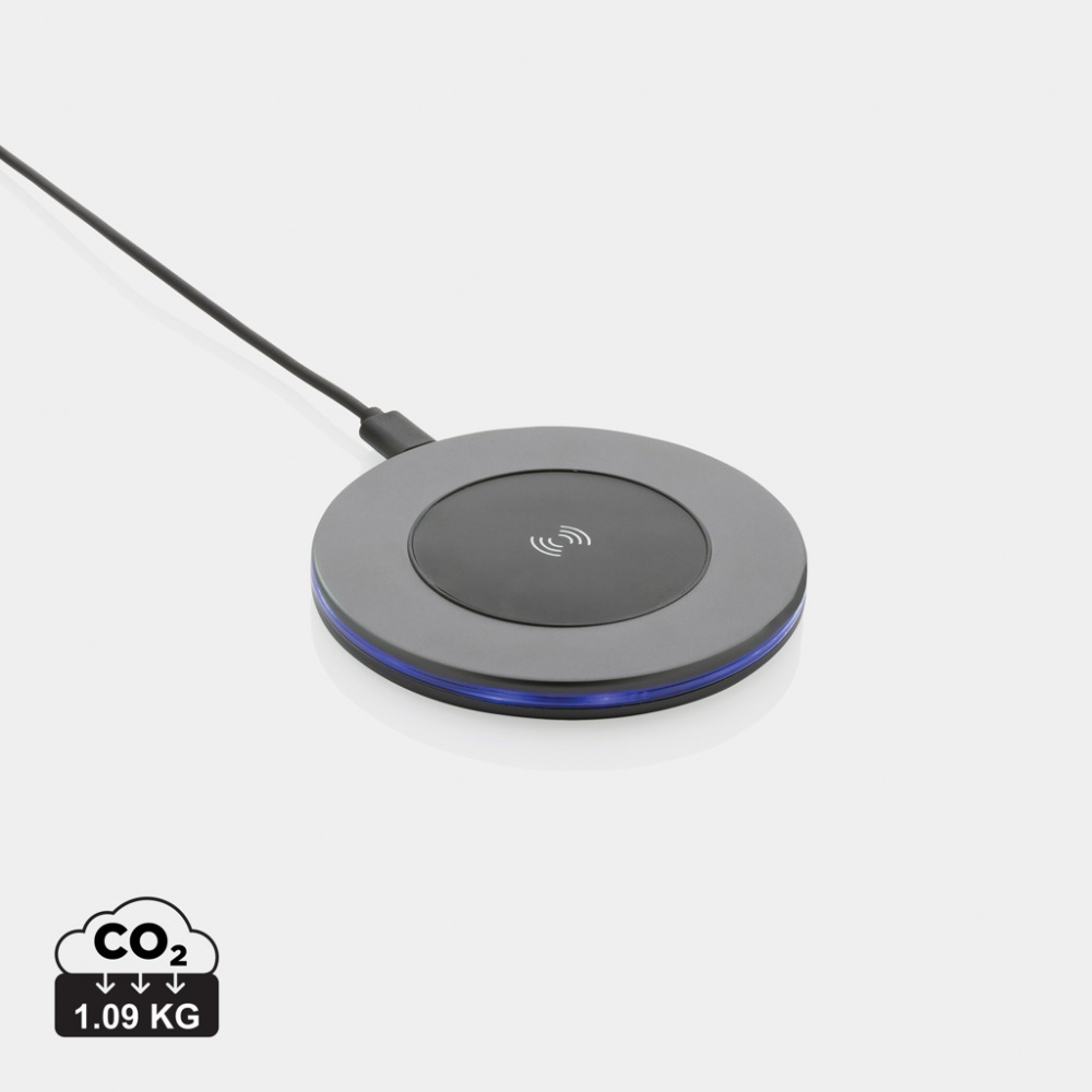 Logo trade promotional merchandise photo of: Terra RCS recycled aluminium 10W wireless charger