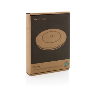 Logo trade promotional gifts image of: Terra RCS recycled aluminium 10W wireless charger