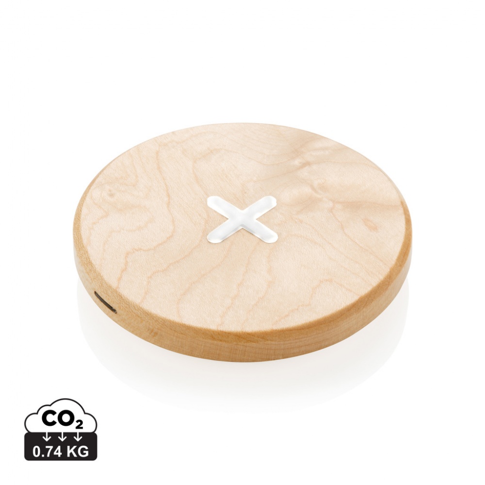 Logo trade promotional items picture of: 5W wood wireless charger