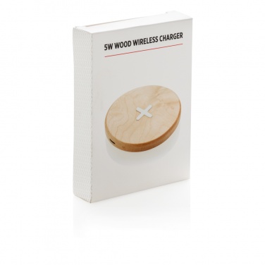 Logo trade promotional merchandise image of: 5W wood wireless charger