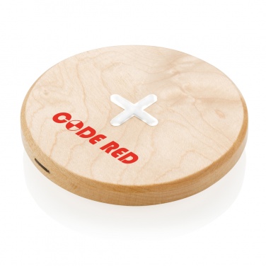 Logo trade promotional merchandise photo of: 5W wood wireless charger