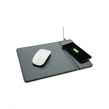 Logo trade corporate gifts image of: Mousepad with 5W wireless charging