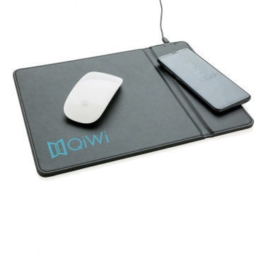 Logo trade corporate gifts image of: Mousepad with 5W wireless charging