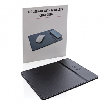 Logo trade promotional gifts image of: Mousepad with 5W wireless charging