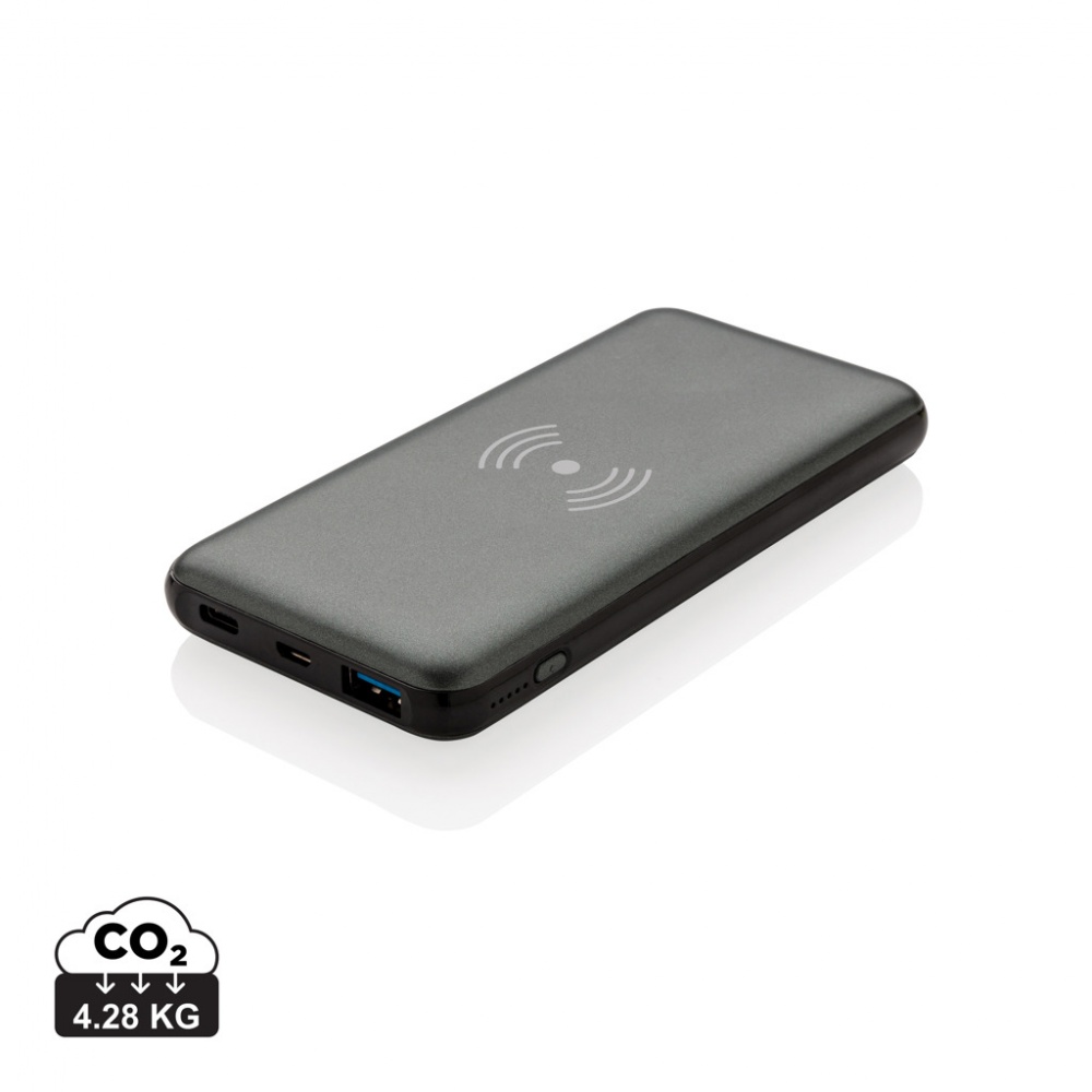 Logo trade corporate gifts picture of: 10.000 mAh Fast Charging 10W Wireless Powerbank with PD