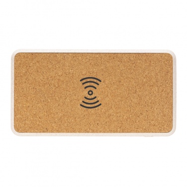 Logotrade promotional product image of: Cork and Wheat Straw 8.000 mAh 5W wireless powerbank