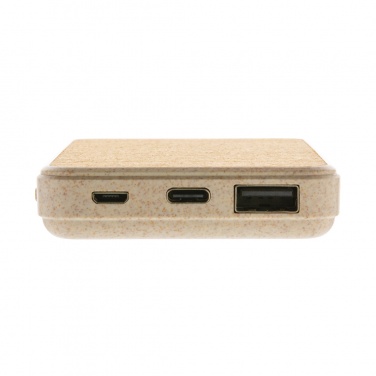 Logo trade promotional merchandise picture of: Cork and Wheat 5.000 mAh pocket powerbank