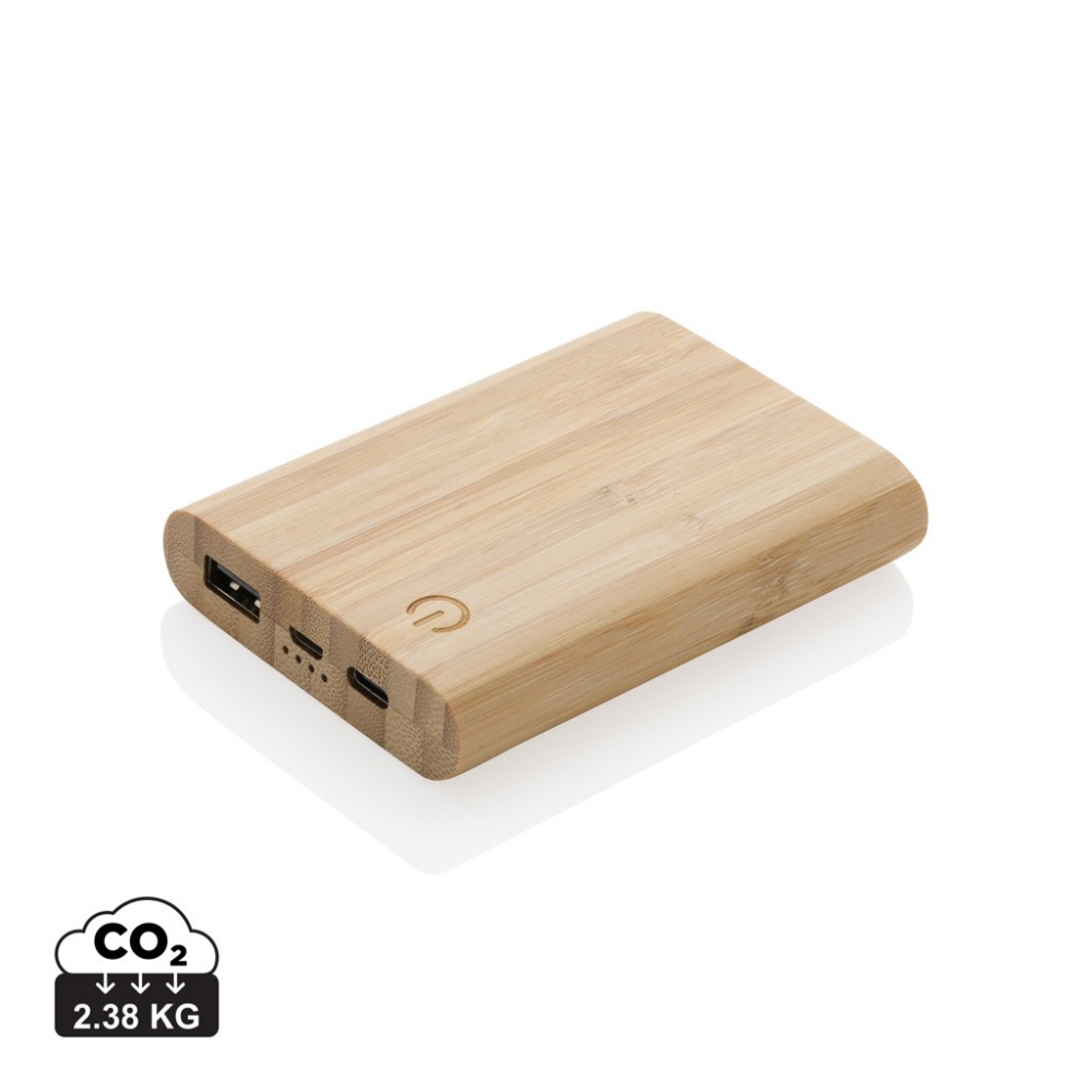 Logo trade promotional gifts image of: Bamboo 5.000 mAh powerbank