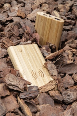 Logo trade corporate gift photo of: Bamboo 5.000 mAh powerbank