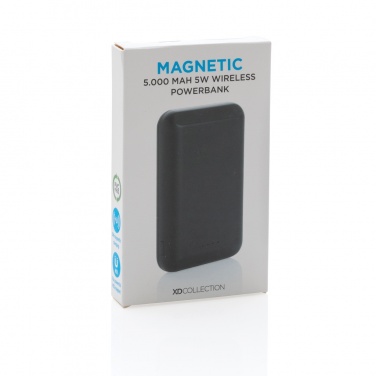 Logo trade promotional giveaways picture of: Magnetic 5.000 mAh 5W wireless powerbank