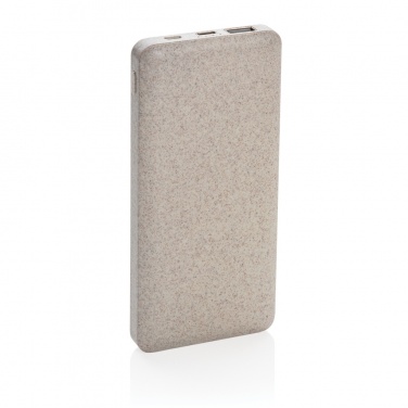 Logo trade advertising product photo of: 10.000 mah wheat straw powerbank