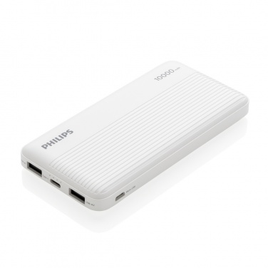 Logo trade promotional giveaway photo of: Philips 10.000 mAh slim powerbank