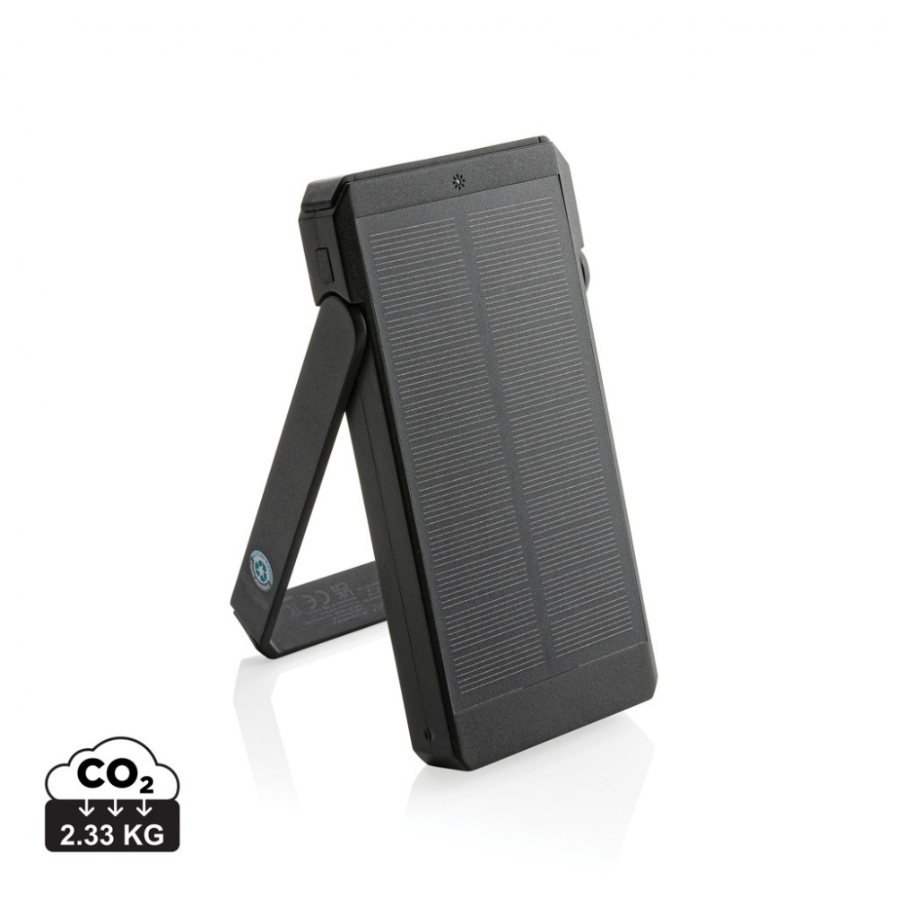 Logotrade promotional item picture of: Skywave RCS recycled plastic solar powerbank 10000 mAh